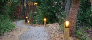 Houten buitenverlichting